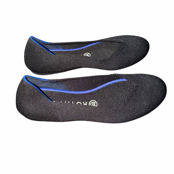 Rothy's The Flat Black Knit Round Toe Ballet Flats Women's Size 8 - Picture 2 of 3